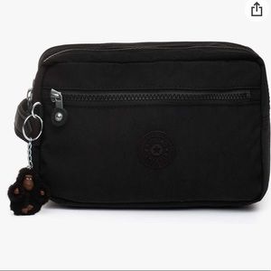 NWT Kipling Amalfi Toiletry Bag Black Tonal